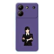 Чохли Венсдей на ZTE Blade A54 Уенсдей (AlphaPrint) (Венздей у чорному)