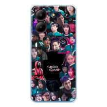 Чохол Гра в кальмара для ZTE Blade A54 – Колаж гра кальмара