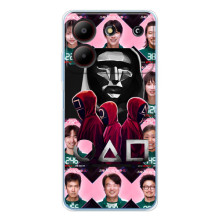 Чохол Гра в кальмара для ZTE Blade A54 – Персонажі гри кальмара