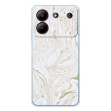 Мраморный чехол на ZTE Blade A54 (VPrint) (Белый мрамор)