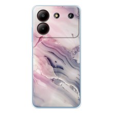 Мраморный чехол на ZTE Blade A54 (VPrint) (Пурпурный Мрамор)