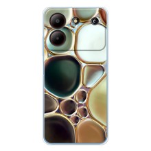 Мраморный чехол на ZTE Blade A54 (VPrint) (Радужный Мрамор)