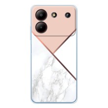 Мраморный чехол на ZTE Blade A54 (VPrint) (Тройной мрамор)
