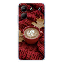 Чохол з унікальним дизайном 'Осінь з кавою' для ZTE Blade A54 – Кава на ковдрі