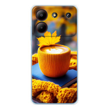 Чохол з унікальним дизайном 'Осінь з кавою' для ZTE Blade A54 – Кава з жовтим