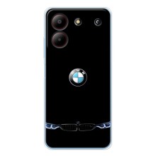 Силиконовый бампер с картинкой машины на ZTE Blade A54 (Черный BMW)