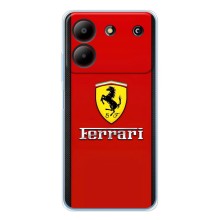 Силіконовий бампер з картинкою машини на ZTE Blade A54 (Ferrari Logo)