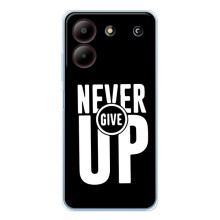 Силиконовый Чехол на ZTE Blade A54 с картинкой Nike – Never Give UP