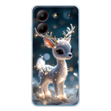 Яркий чехол для ZTE Blade A54 с Зимними Оленятами – Блистающий оленёнок