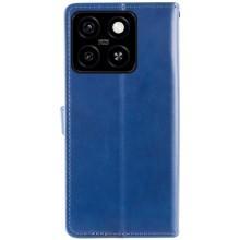 Кожаный чехол-книжка GETMAN Gallant (PU) для ZTE Blade A55 4G – Синий