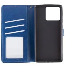 Кожаный чехол-книжка GETMAN Gallant (PU) для ZTE Blade A55 4G – Синий