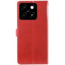 Кожаный чехол-книжка GETMAN Gallant (PU) для ZTE Blade A55 4G – Красный