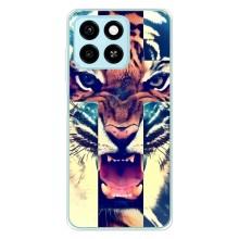 Чехлы с изображением разных животных для ZTE Blade A55 (Яркий Тигр)