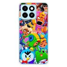 Чехол для ZTE Blade A55 Бравл Старс (VPrint) – Герої Бравл Старс