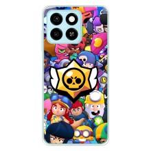 Чехол для ZTE Blade A55 Бравл Старс (VPrint) – Лого Brawl Stars