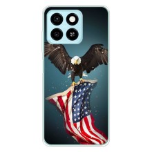 Чехол Флаг USA для ZTE Blade A55 – Орел и флаг