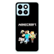 Чехол Майнкрафт на ZTE Blade A55 (AlphaPrint) Minecraft – герои Minecraft