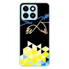 Чехол на ZTE Blade A55 Украинский дизайн – Мир для Украины