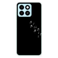 Чехол с картинками на черном фоне для ZTE Blade A55 – Ноты