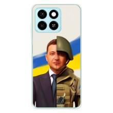 Чохол для ZTE Blade A55 (AlphaPrint - с принтом Зеленського) – Зеленский солдат