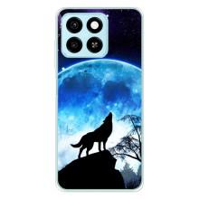 Чехол с Волком на ZTE Blade A55 – Воет на луну