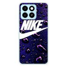 Чехол с логотипом Найк на ZTE Blade A55 (Найк на фиолетовом)