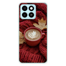 Чохол з унікальним дизайном 'Осінь з кавою' для ZTE Blade A55 – Кава на ковдрі