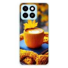 Чохол з унікальним дизайном 'Осінь з кавою' для ZTE Blade A55 – Кава з жовтим