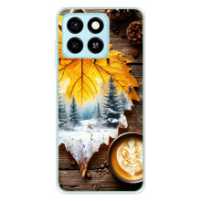 Чохол з унікальним дизайном 'Осінь з кавою' для ZTE Blade A55 – Осінньо-зимове кава
