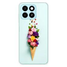 Чохли з тематикою "КВІТИ" на ZTE Blade A55 (Квітка-морозиво)