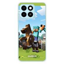 Чехлы для ZTE Blade A55 (Персонажи Майн Крафт) – На коне