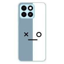 Чохли (ТПУ) (смішні стікери) для ZTE Blade A55 – Сіро-білий