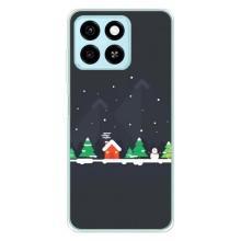 Силиконовый бампер на рождество для ZTE Blade A55 – Город зимний