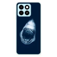 Силиконовый бампер с картинкой животных для ZTE Blade A55 (Пасть Акулы)