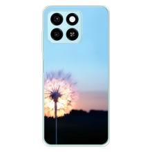 Силиконовый Чехол с одуванчиками на ZTE Blade A55 – Закат с одуванчиком