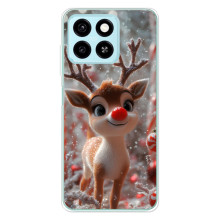 Яскравий чохол для ZTE Blade A55 з Зимові Оленята