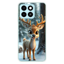 Яскравий чохол для ZTE Blade A55 з Зимові Оленята – Оленятко в лісі