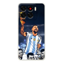 Чехлы для ZTE Blade A56 (Leo чемпион) (AlphaPrint) (Месси с кубком)