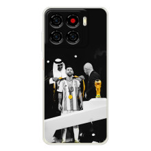 Чехлы для ZTE Blade A56 (Leo чемпион) (AlphaPrint) (Месси в накидке)