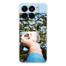 Чехлы с изображением разных животных для ZTE Blade A56 (Ежик на руках)