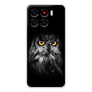 Чехлы с принтом СОВЫ для ZTE Blade A56 – Сова на чёрном