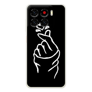 Чехлы (Знак сердечка) на ZTE Blade A56 – Сердце на черном