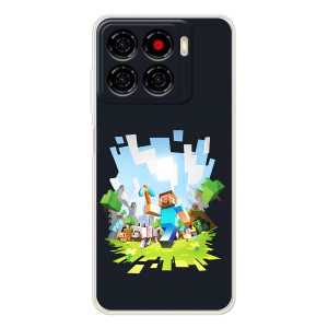 Чохол Майнкрафт на ZTE Blade A56 (AlphaPrint) Minecraft