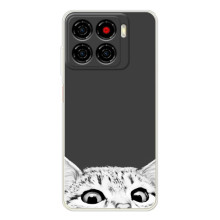 Чехол на Блейд А56 с Котами (VPrint) (Выглядывает кот)