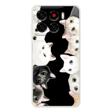 Чехол на Блейд А56 с Котами (VPrint) (Взгляд котов)