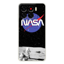 Силиконовый бампер с принтом "Наса" на ZTE Blade A56 – Nasa на луне