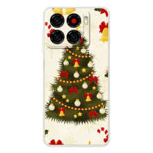 Чехол Новогодняя Елка на ZTE Blade A56 (Новогодний принт)