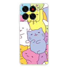 Бампер с изображением Котиков для Блейд А56 (Милые котики)