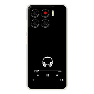 Чехол с картинками на черном фоне для ZTE Blade A56 – Плеер