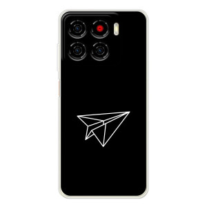 Чехол с картинками на черном фоне для ZTE Blade A56 – Самолетик